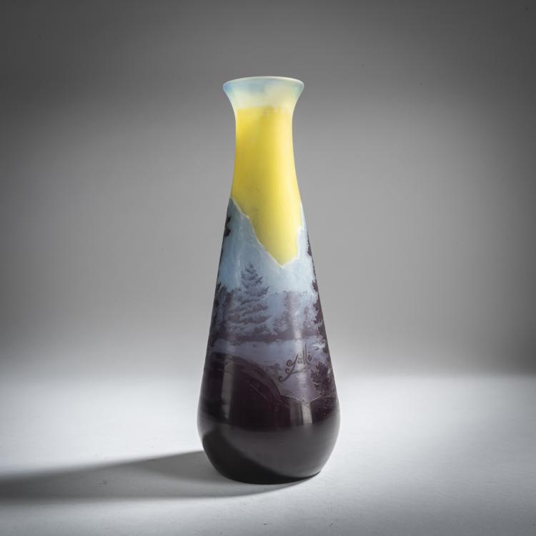 Bild 1 zu Objekt, Vase 'Paysage des Alpes', um 1908-20, Gall&eacute;, Etablissements, Nancy, 159B 194