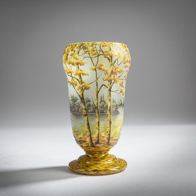 Hauptbild zu Objekt, Vase 'Paysage en &eacute;t&eacute;', 1903-05, Daum Fr&egrave;res, Nancy, 159B 109