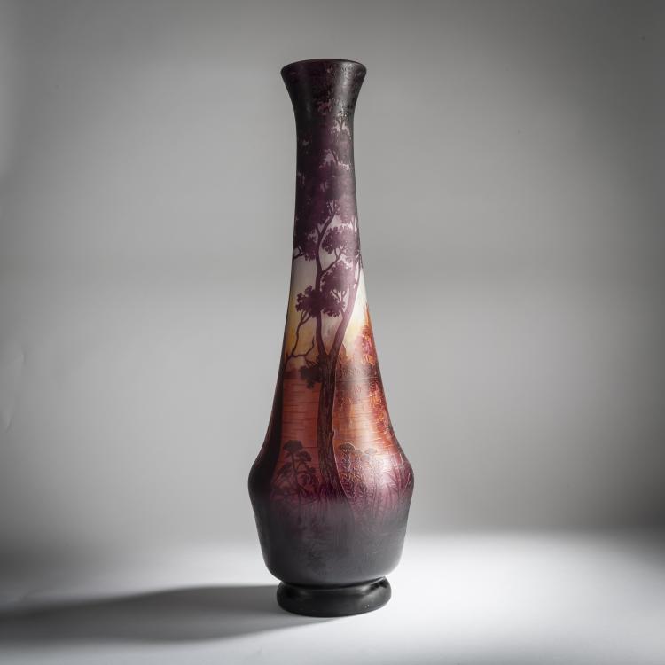 Bild 1 zu Objekt, Vase 'Paysage lacustre, Cr&eacute;puscule', 1910-15, Daum Fr&egrave;res, Nancy, 159B 127