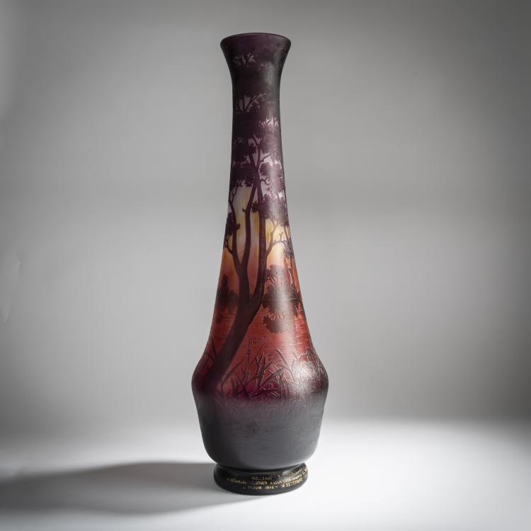 Bild 2 zu Objekt, Vase 'Paysage lacustre, Cr&eacute;puscule', 1910-15, Daum Fr&egrave;res, Nancy, 159B 127