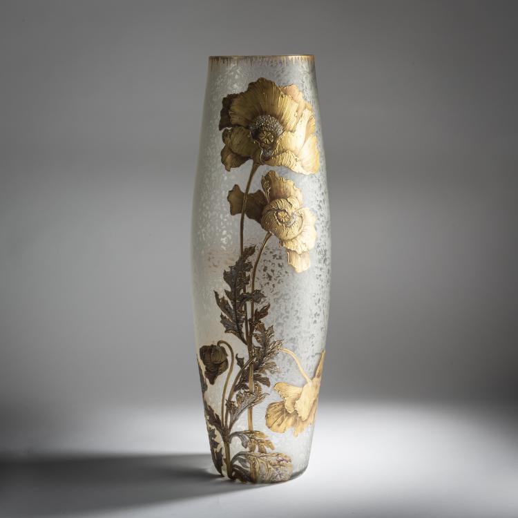 Hauptbild zu Objekt, Vase 'Pavots dor&eacute;s et argent&eacute;s', um 1900, Legras & Cie., Saint-Denis, 159B 218