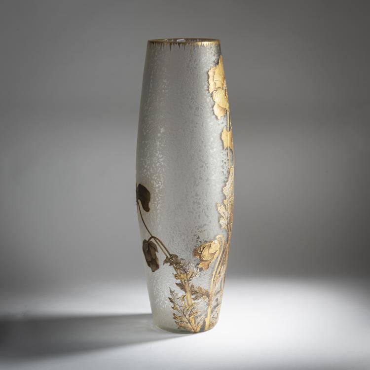 Bild 1 zu Objekt, Vase 'Pavots dor&eacute;s et argent&eacute;s', um 1900, Legras & Cie., Saint-Denis, 159B 218