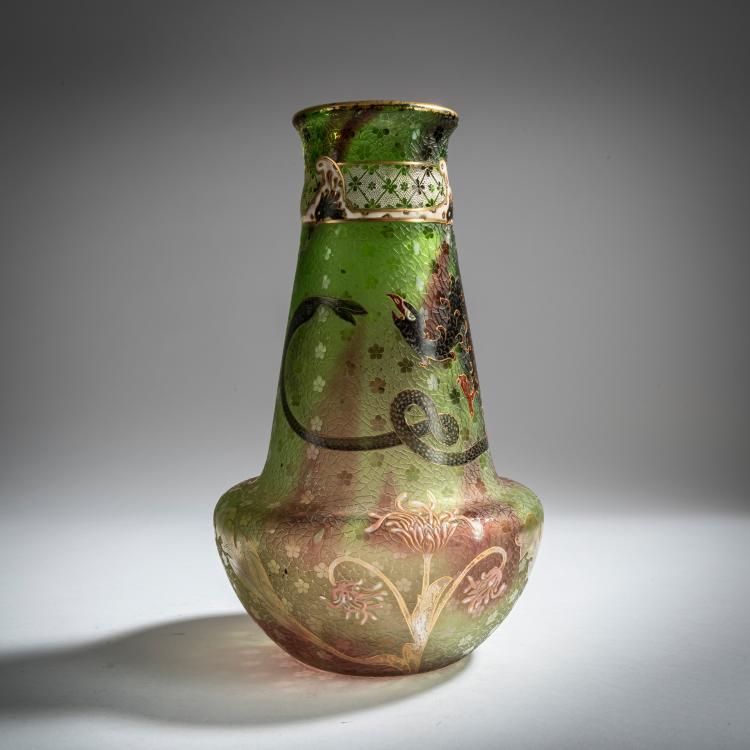 Hauptbild zu Objekt, Vase 'Dragon et Ph&eacute;nix', 1899, Daum Fr&egrave;res, Nancy, 159B 96