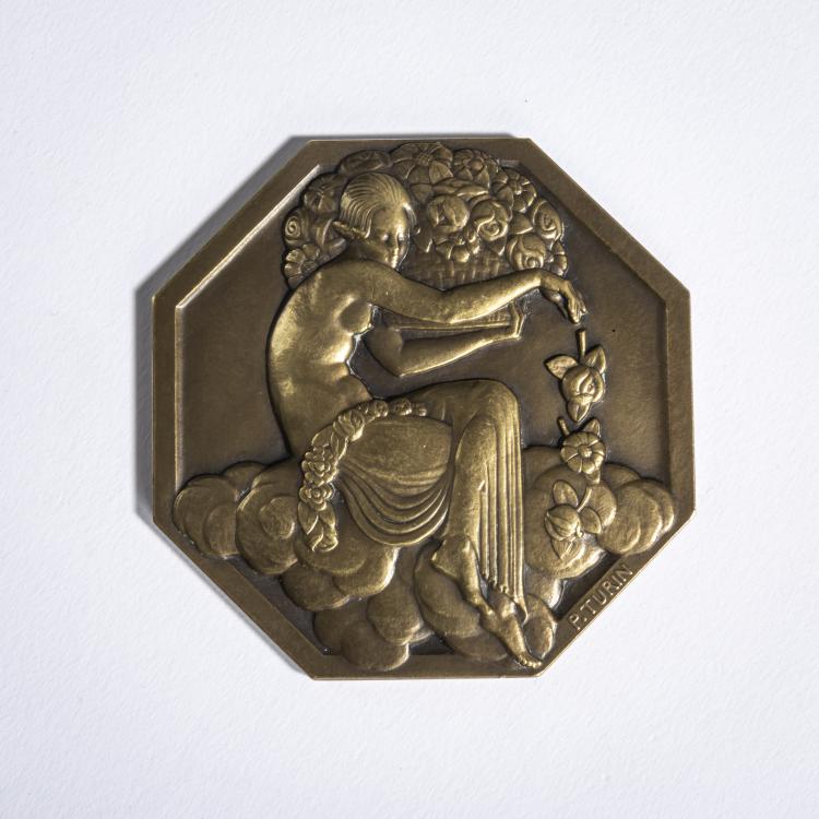 Hauptbild zu Objekt, Plaque 'Exposition internationale des Arts D&eacute;coratifs', 1925, Pierre Turin, 159C 398