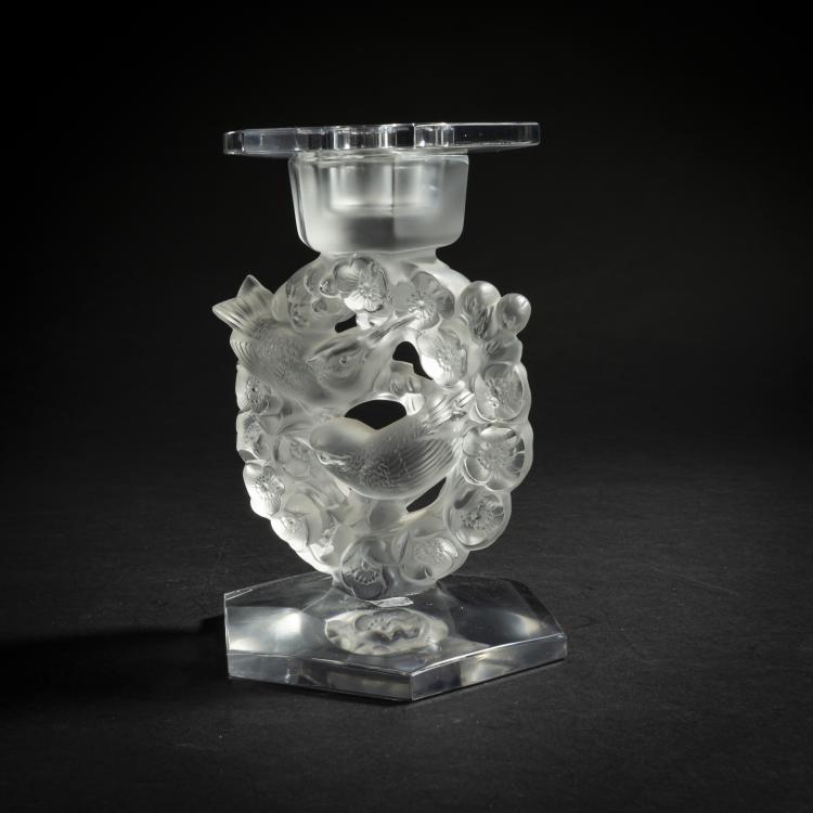 Hauptbild zu Objekt, Kerzenleuchter 'M&eacute;sanges', 1943, Ren&eacute; Lalique, Lalique, Wingen-sur-Moder, 159A 43