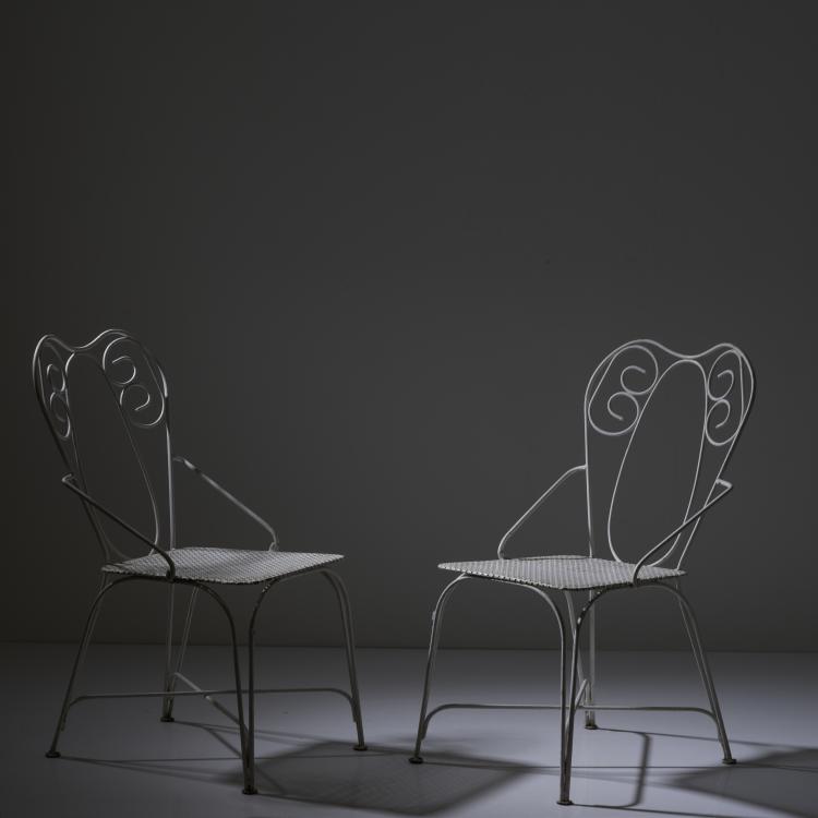Hauptbild zu Objekt, 2 chairs, 1950s, Mathieu Mat&eacute;got (in the style of), Frankreich, 161C 515