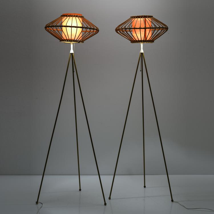 Bild 1 zu Objekt, 2 floor lamps, 1950s, Nikoll, Rupert, Wien (zugeschrieben), 161C 541