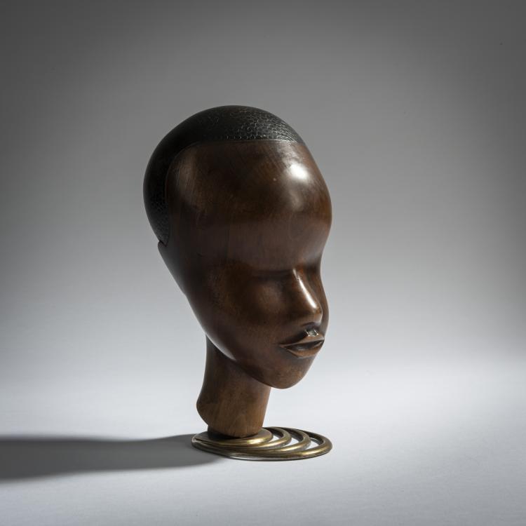 Hauptbild zu Objekt, African female head, 1940s, Karl Hagenauer, Hagenauer, Wien, 159C 363