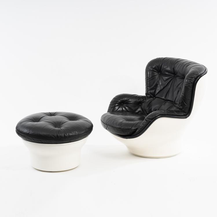 Hauptbild zu Objekt, 'Karate' armchair with ottoman, c. 1968, Michel Cadestin, Airborne, Montreuil-sous-Bois, 161C 683