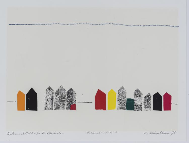 Hauptbild zu Objekt, 'Strandh&uuml;tten', 1998, Oskar Koller, 160C 591