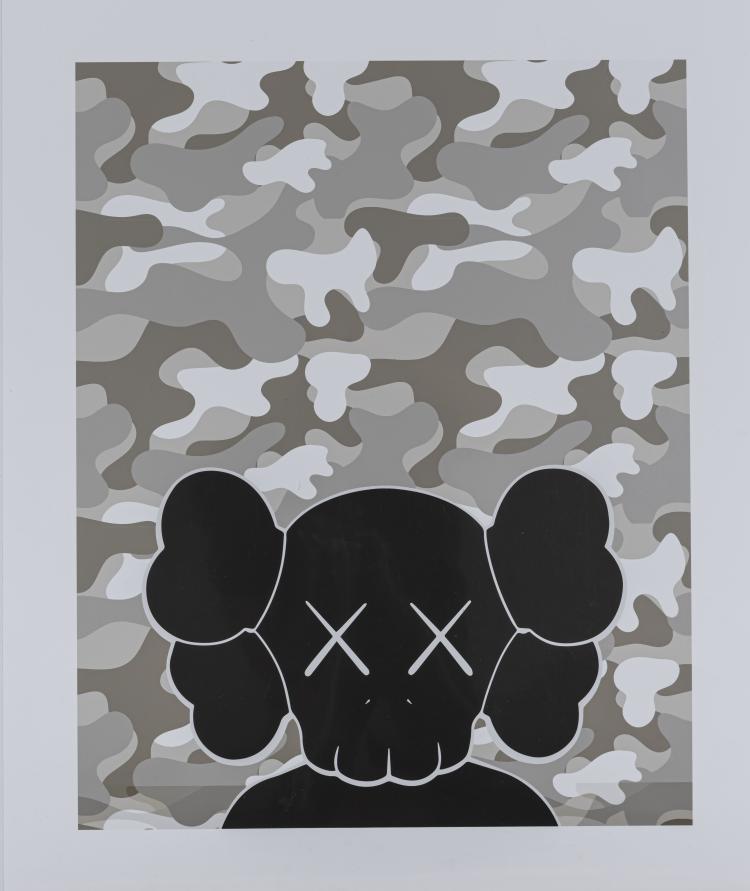 Hauptbild zu Objekt, Untitled (Chum in front of camouflage background), ca. 2000,  KAWS, 160C 632