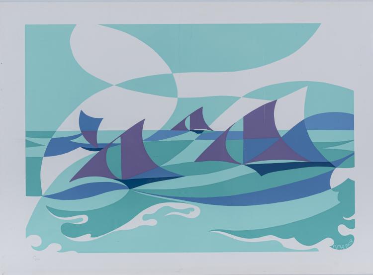 Hauptbild zu Objekt, Futuristische Kompositionen - Vier Grafiken nach Originalwerken, 1982, Giacomo Balla (nach), 160C 536