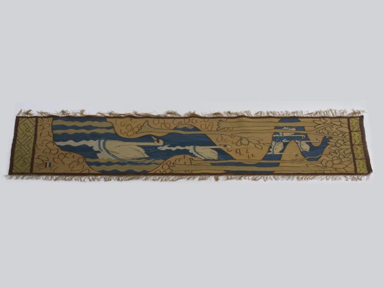 Bild 3 zu Objekt, Pfeilerbehang 'F&uuml;nf Schw&auml;ne', 1896/97, Otto Eckmann, Scherrebek, Kunstwebschule, 160A 1