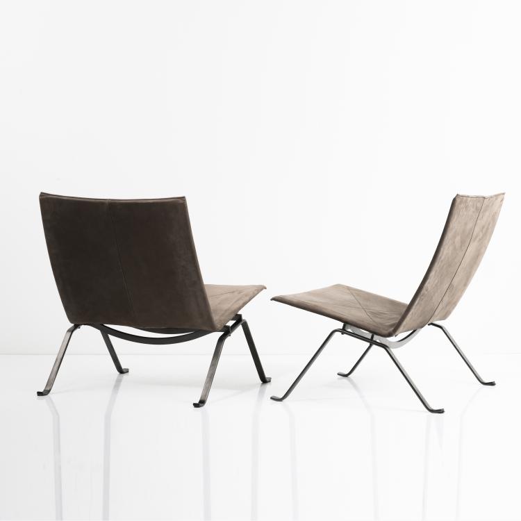 Bild 1 zu Objekt, 2 'PK 22' armchairs, 1955, Poul Kjaerholm, Fritz Hansen, Kopenhagen, 160A 129