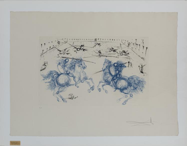 Hauptbild zu Objekt, 'Combat de cavalier' from 'Calderon. Life is a Dream ', 1971, Salvador Dal&iacute;, 160C 504