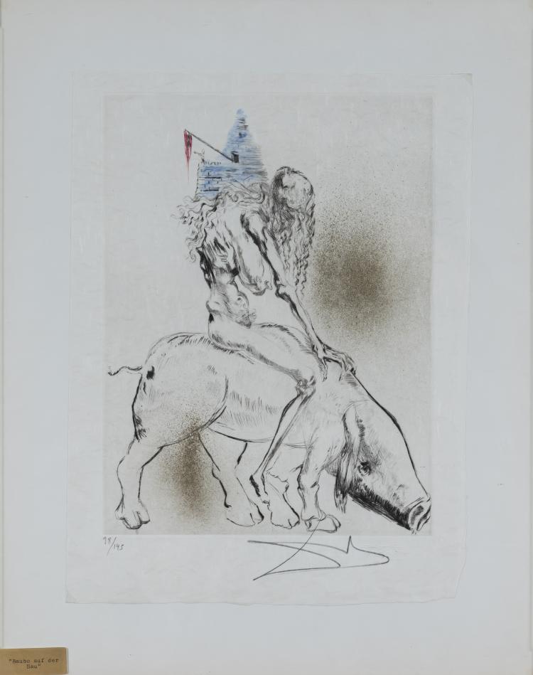 Bild 9 zu Objekt, Vollst&auml;ndige Serie 'Faust. La Nuit de Walpurgis', 1968/69, Salvador Dal&iacute;, Graphik Europa Anstalt Robbe (Hrsg.), 160C 489