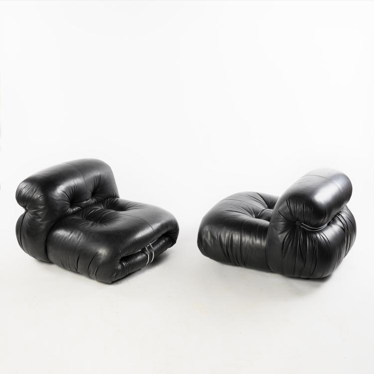 Hauptbild zu Objekt, 2 'Soriana' armchairs, 1970, Afra Scarpa,Tobia Scarpa, Cassina, Mailand, 160A 98