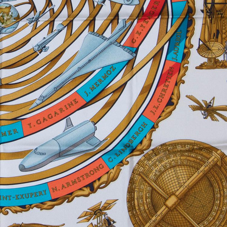 Bild 1 zu Objekt, 'R&ecirc;ves d'Espace' scarf, 1984, Mich&egrave;le Duch&ecirc;ne, Herm&egrave;s, Paris, 160E 783