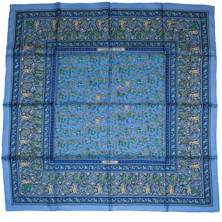 Hauptbild zu Objekt, 'Chasse d'Inde' scarf, 1985/86, Mich&egrave;le Duch&ecirc;ne, Herm&egrave;s, Paris, 160E 784