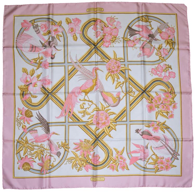 Hauptbild zu Objekt, Seidentuch 'Cara&iuml;bes', 1974, Christiane Vauzelles, Herm&egrave;s, Paris, 160E 799