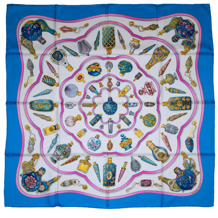 Hauptbild zu Objekt, 'Qu'importe le flacon' scarf, 1988, Catherine Baschet, Herm&egrave;s, Paris, 160E 778
