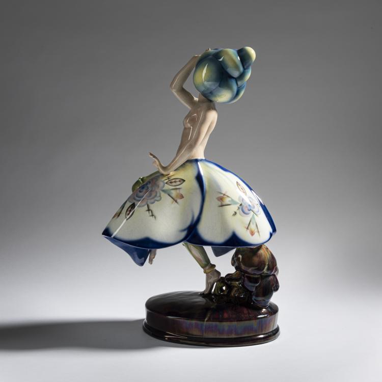 Bild 2 zu Objekt, 'T&auml;nzerin mit gro&szlig;em Turban', um 1925/26, Josef Kostial, Goldscheider, Wien, 161E 1238