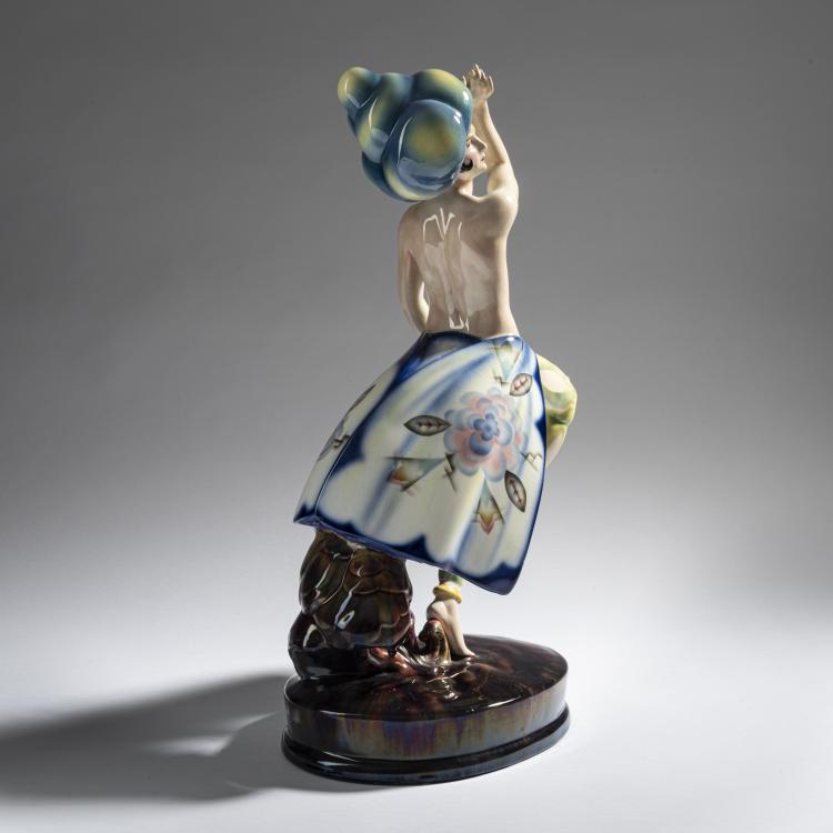 Bild 4 zu Objekt, 'T&auml;nzerin mit gro&szlig;em Turban', um 1925/26, Josef Kostial, Goldscheider, Wien, 161E 1238