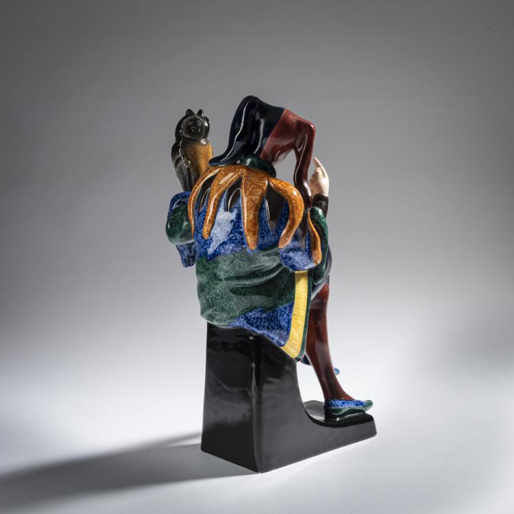 Bild 3 zu Objekt, 'Sitzender Till Eulenspiegel mit Eule', um 1923/24, Josef Lorenzl, Goldscheider, Wien, 161E 1216