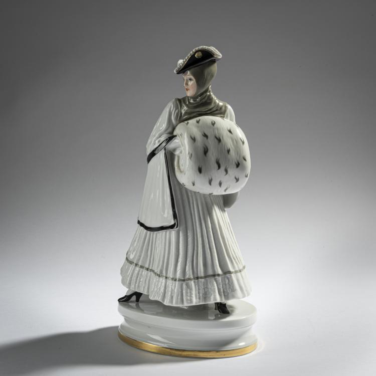 Bild 1 zu Objekt, 'Dame mit Muff (Lo Hesse)', 1918, Constantin Holzer-Defanti, Rosenthal, Selb, 161E 1186