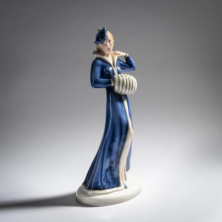 Hauptbild zu Objekt, 'Muffdame', 1937/38, Claire Herczeg-Weiss, Goldscheider, Wien, 161E 1241