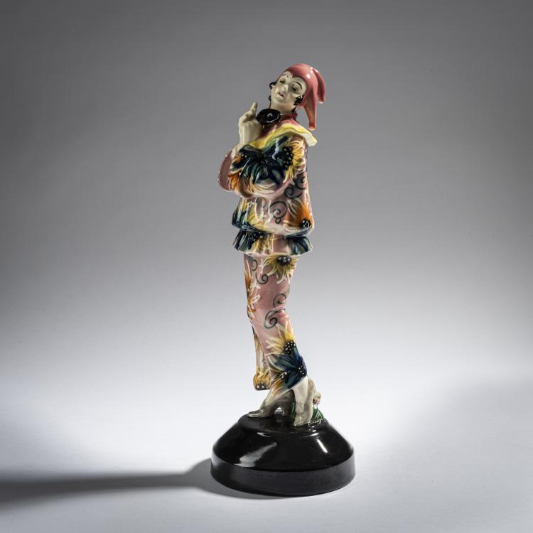 Bild 2 zu Objekt, 'Stehende Pierette mit Maske', um 1925, Stephan Dakon, Goldscheider, Wien, 161E 1220