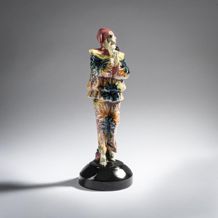 Bild 4 zu Objekt, 'Stehende Pierette mit Maske', um 1925, Stephan Dakon, Goldscheider, Wien, 161E 1220