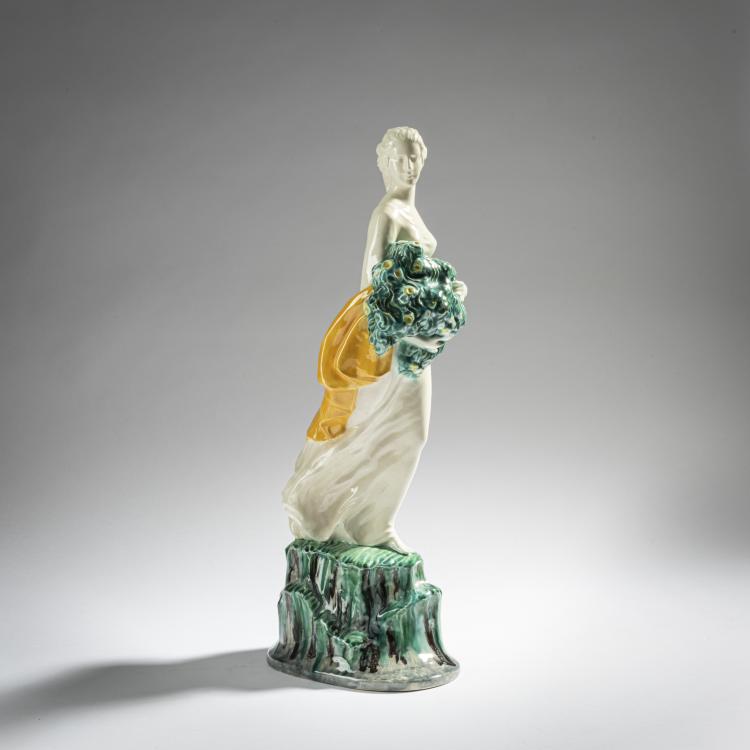 Hauptbild zu Objekt, Jahreszeitenfigur 'Fr&uuml;hling', 1913/14, Ida Schwetz-Lehmann, Vereinigte Wiener und Gmundner Keramik, 161E 1252