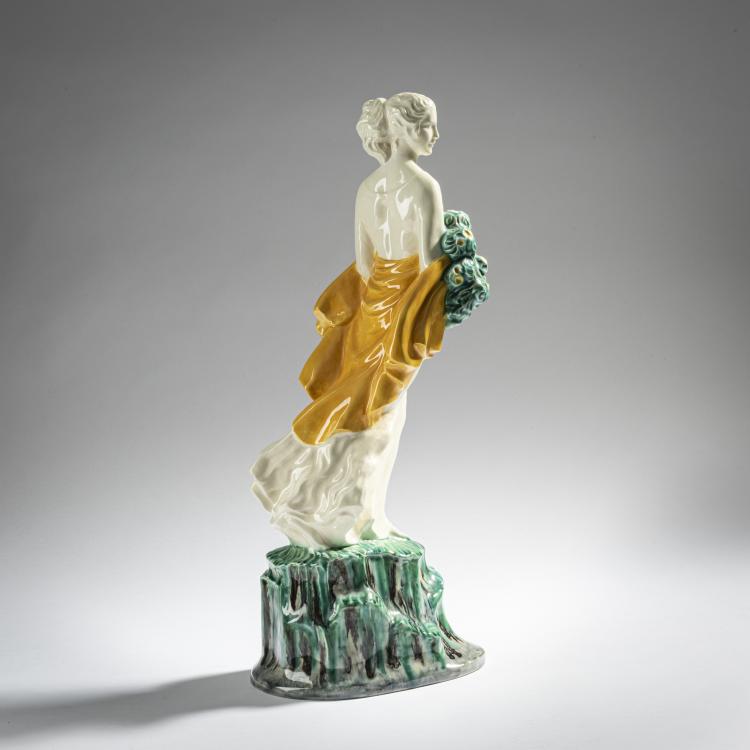 Bild 1 zu Objekt, Jahreszeitenfigur 'Fr&uuml;hling', 1913/14, Ida Schwetz-Lehmann, Vereinigte Wiener und Gmundner Keramik, 161E 1252