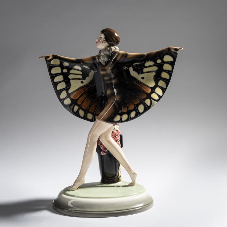 Hauptbild zu Objekt, 'Gefangener Vogel', um 1922, Josef Lorenzl, Goldscheider, Wien, 161E 1237