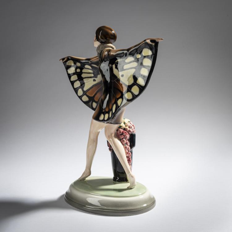 Bild 2 zu Objekt, 'Gefangener Vogel', um 1922, Josef Lorenzl, Goldscheider, Wien, 161E 1237