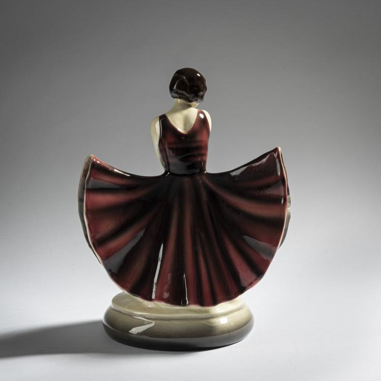 Bild 3 zu Objekt, 'Sitzende T&auml;nzerin im Schmetterlingskleid', um 1926, Josef Lorenzl, Goldscheider, Wien, 161E 1223