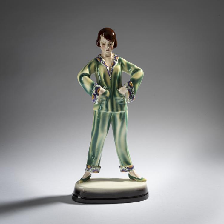 Hauptbild zu Objekt, 'Pyjama', um 1926/27, Stephan Dakon, Goldscheider, Wien, 161E 1222
