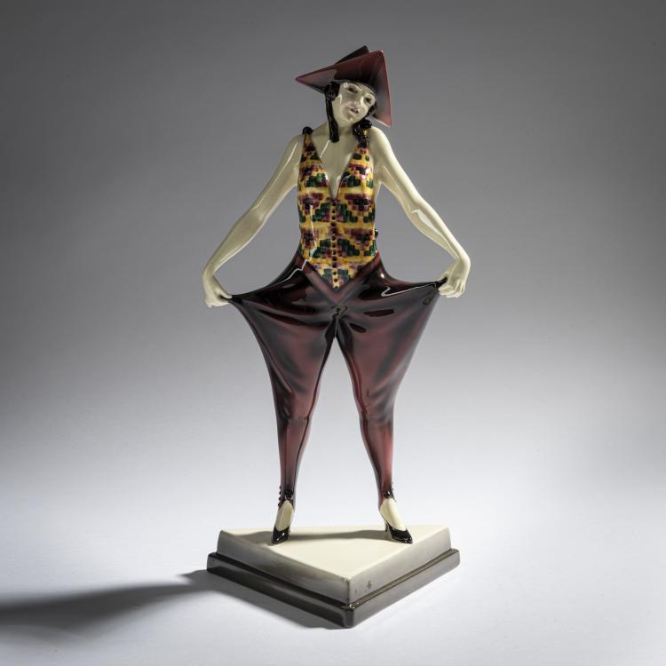 Hauptbild zu Objekt, 'Tricorne', c. 1927, Stephan Dakon, Goldscheider, Wien, 161E 1224