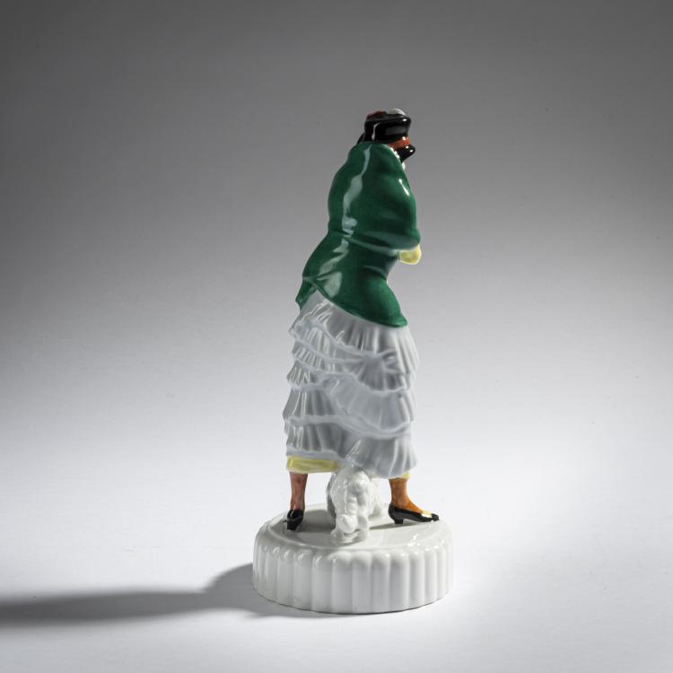 Bild 1 zu Objekt, 'Dame mit Hund', 1915, Ludwig Vierthaler, Rosenthal, Selb, 161E 1185