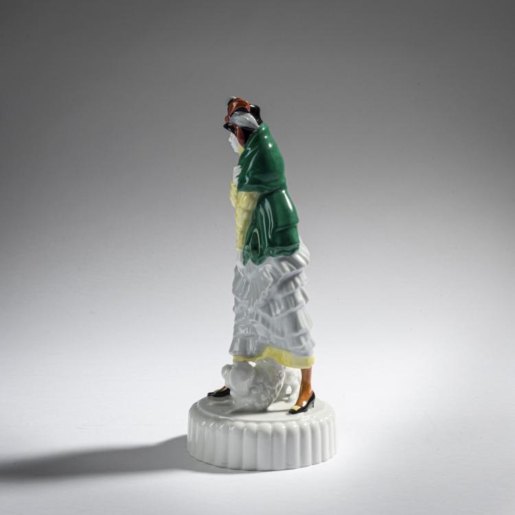 Bild 2 zu Objekt, 'Dame mit Hund', 1915, Ludwig Vierthaler, Rosenthal, Selb, 161E 1185