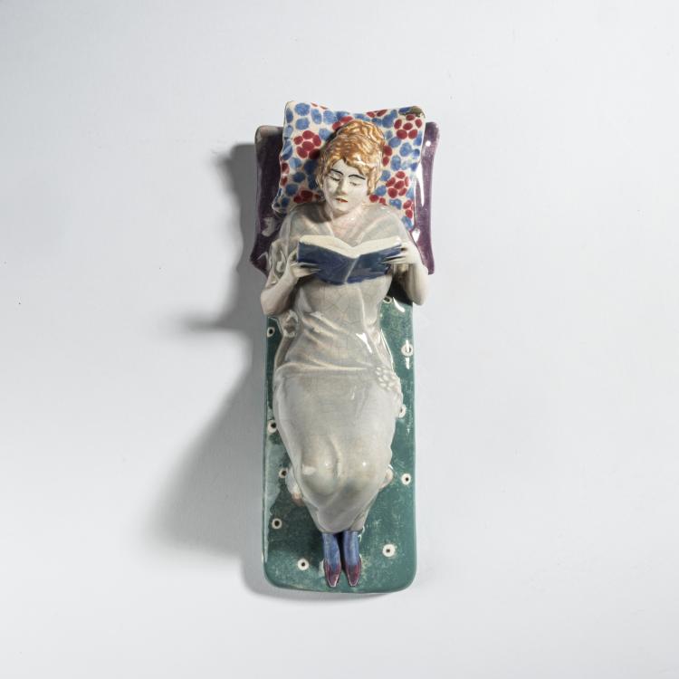 Hauptbild zu Objekt, 'Lady Lying with a Book', 1914-16, Eduard Klablena, Langenzersdorf, 161E 1249