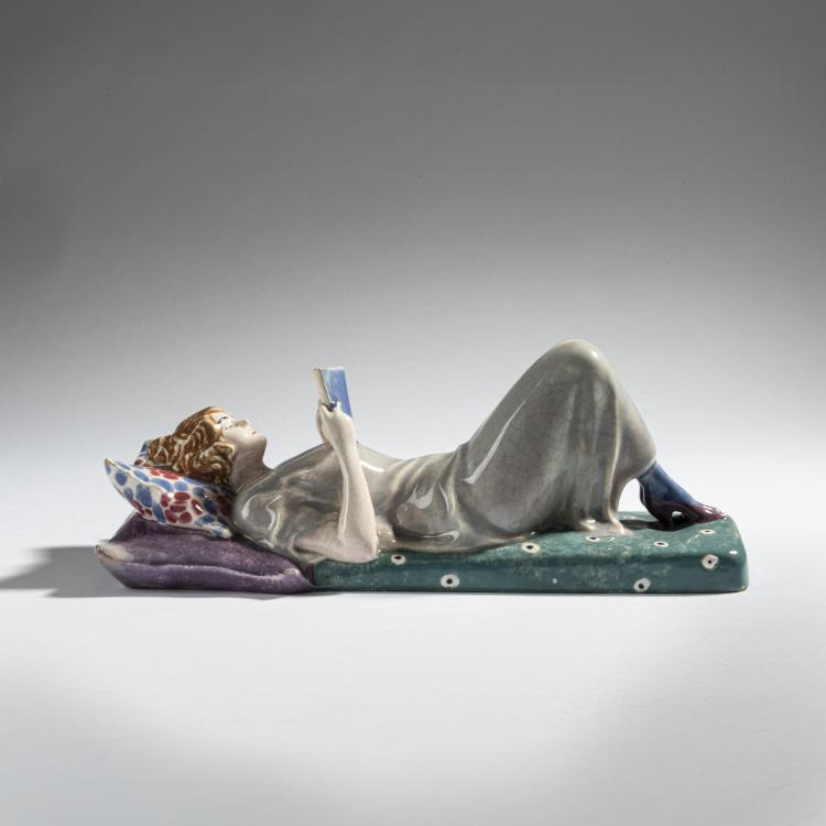 Bild 3 zu Objekt, 'Lady Lying with a Book', 1914-16, Eduard Klablena, Langenzersdorf, 161E 1249