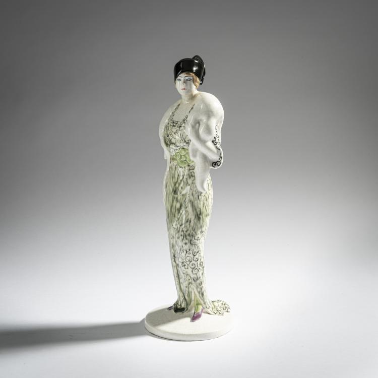 Bild 1 zu Objekt, Fashion lady in a white fur, c. 1913/14, Eduard Klablena, Langenzersdorf, 161E 1248