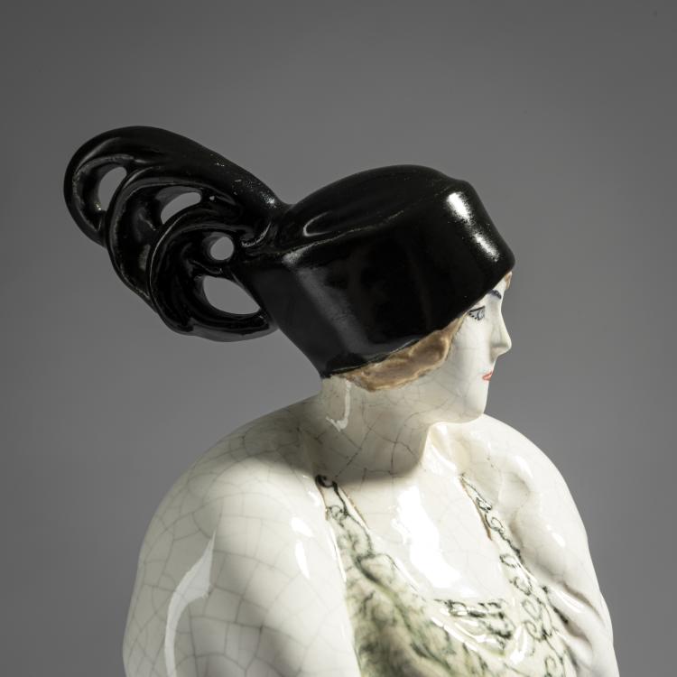 Bild 4 zu Objekt, Fashion lady in a white fur, c. 1913/14, Eduard Klablena, Langenzersdorf, 161E 1248