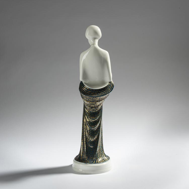 Bild 3 zu Objekt, 'T&auml;nzerin, stilisierte Figur mit Draperie', 1926, Theo Vos, Hutschenreuther, Lorenz, Selb, 161E 1131