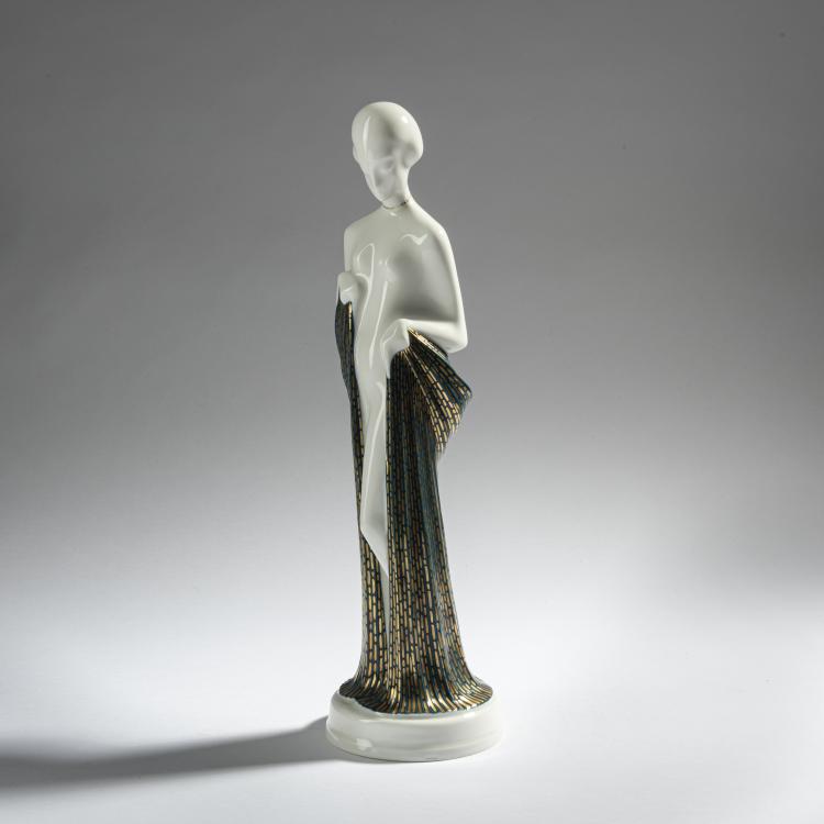 Bild 4 zu Objekt, 'T&auml;nzerin, stilisierte Figur mit Draperie', 1926, Theo Vos, Hutschenreuther, Lorenz, Selb, 161E 1131