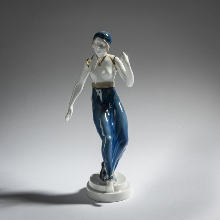 Hauptbild zu Objekt, '&Auml;gyptische T&auml;nzerin', 1913, Berthold Boe&szlig;, Rosenthal, Selb, 161E 1183