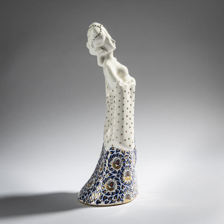 Bild 1 zu Objekt, Halbbekleidete Dame, um 1913/14, Wahliss, Ernst, Wien u. Turn-Teplitz, 161E 1254