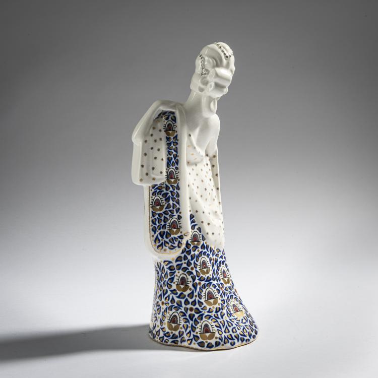 Bild 2 zu Objekt, Halbbekleidete Dame, um 1913/14, Wahliss, Ernst, Wien u. Turn-Teplitz, 161E 1254